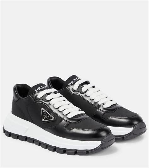 prada prax 01 sneakers|Prada canvas and leather sneaker.